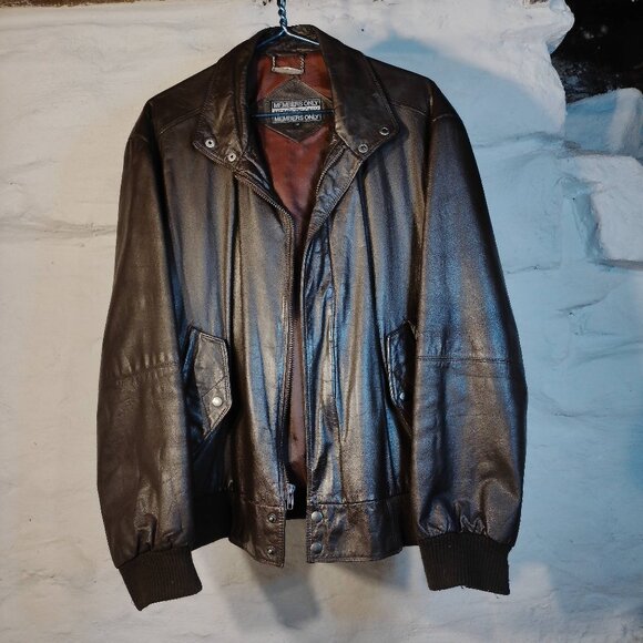 Vintage Members Only vintage bomber jacket in chocolate brown - Picture 1 of 5